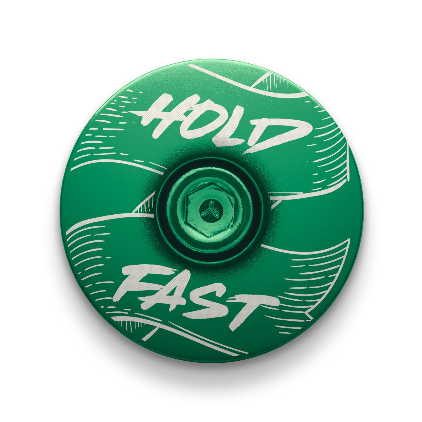Dark green stem cap for bikes adds a unique style to your ride.