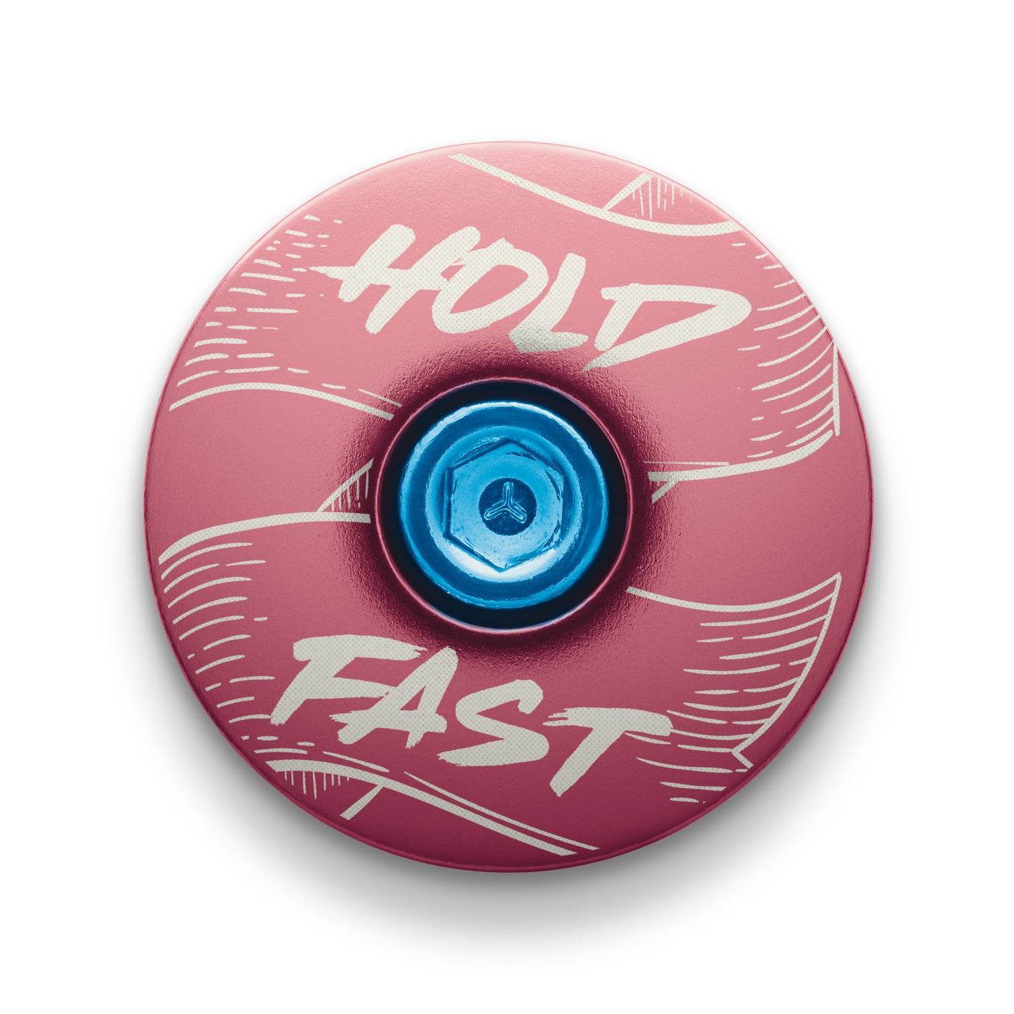 A pink stem top cap for bikes is perfect for adding a bold color to your setup.
