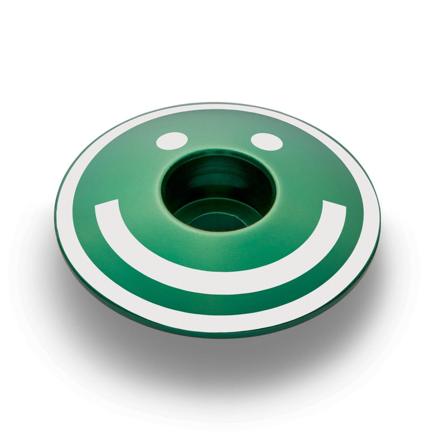 Dark green bicycle stem cap for 1 1/8" steerer tubes