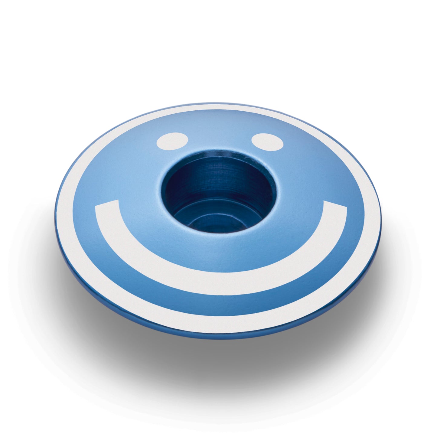 Blue bike headset cap to personalize your ride