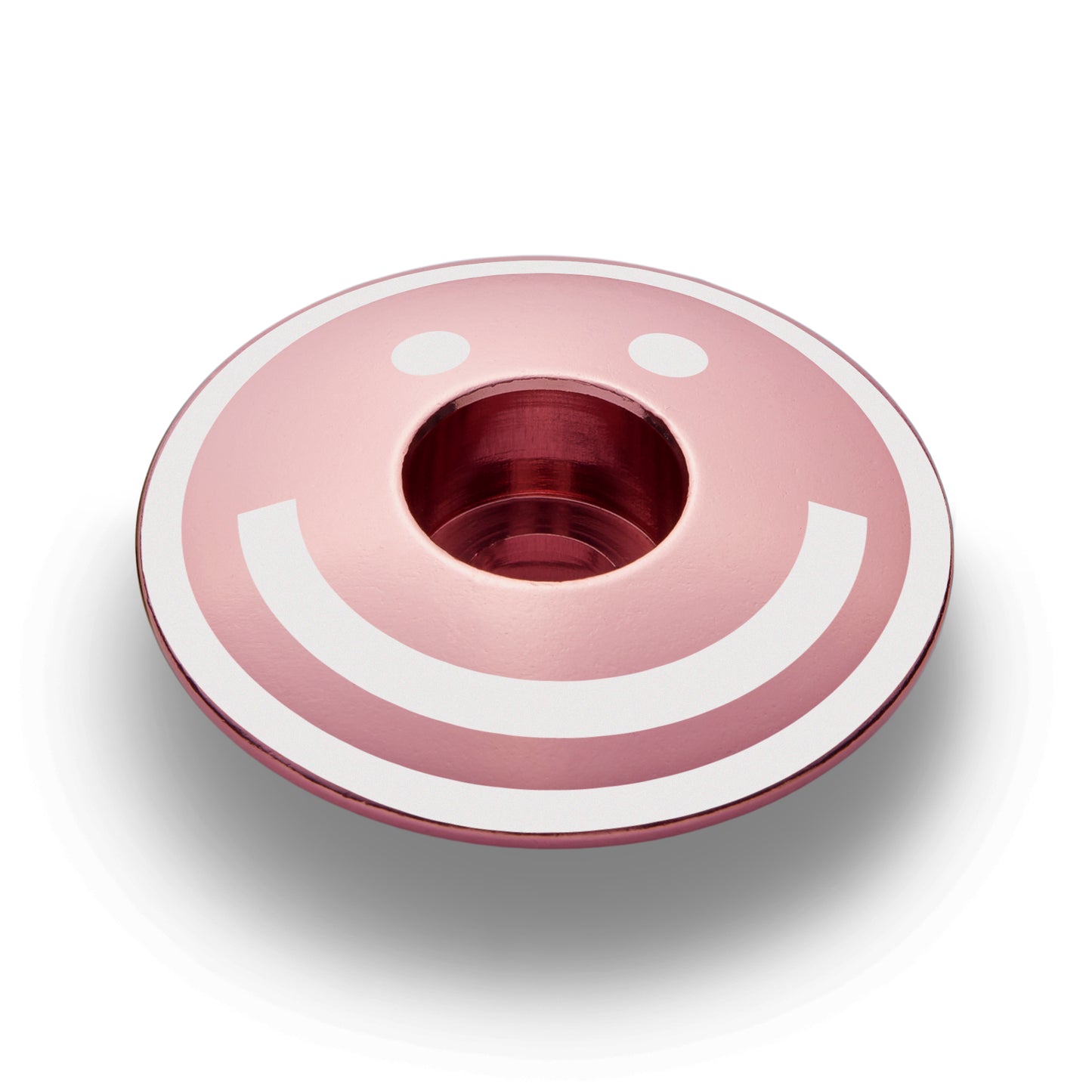Pink stem top cap for a colorful bike upgrade