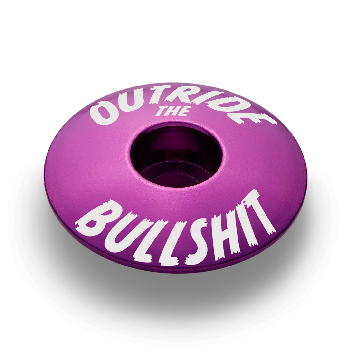 Purple top cap for mountain bike stem caps.