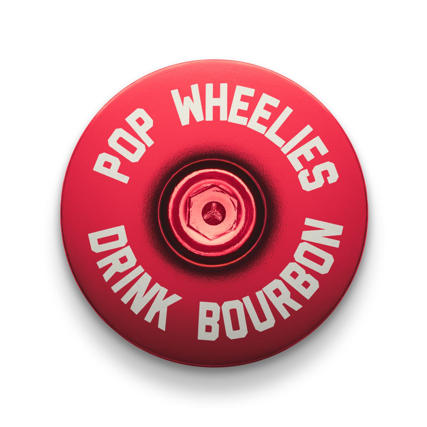 The red bike stem cap adds a bold touch to your ride while fitting 1 1/8-inch steerer tubes.