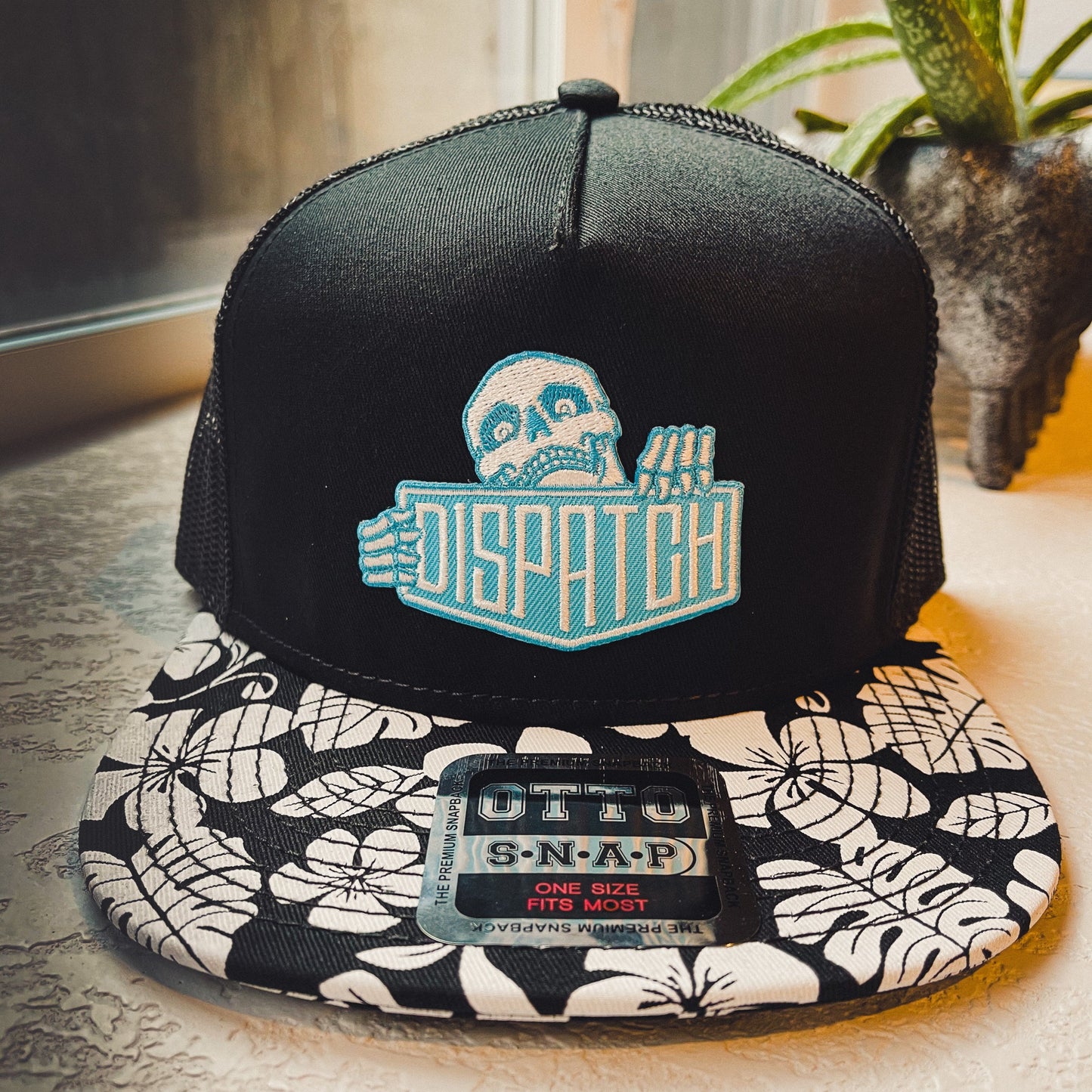 Dispatch Skalli Skeleton Mascot Logo 5 Panel Hat