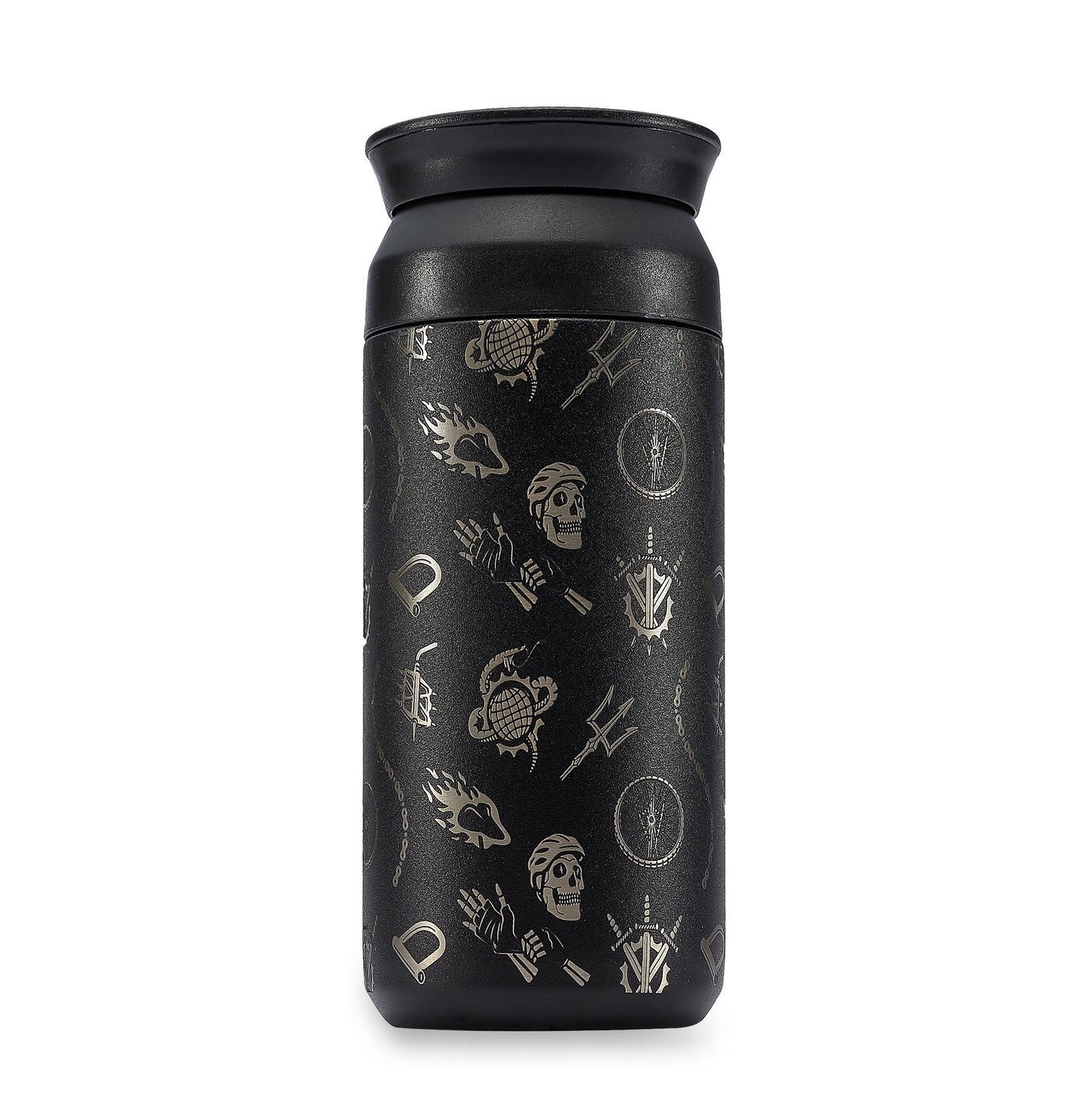 Dispatch Bicycle Life Pattern Mug - Stainless Steel Bicycle Skull Coffee Mug