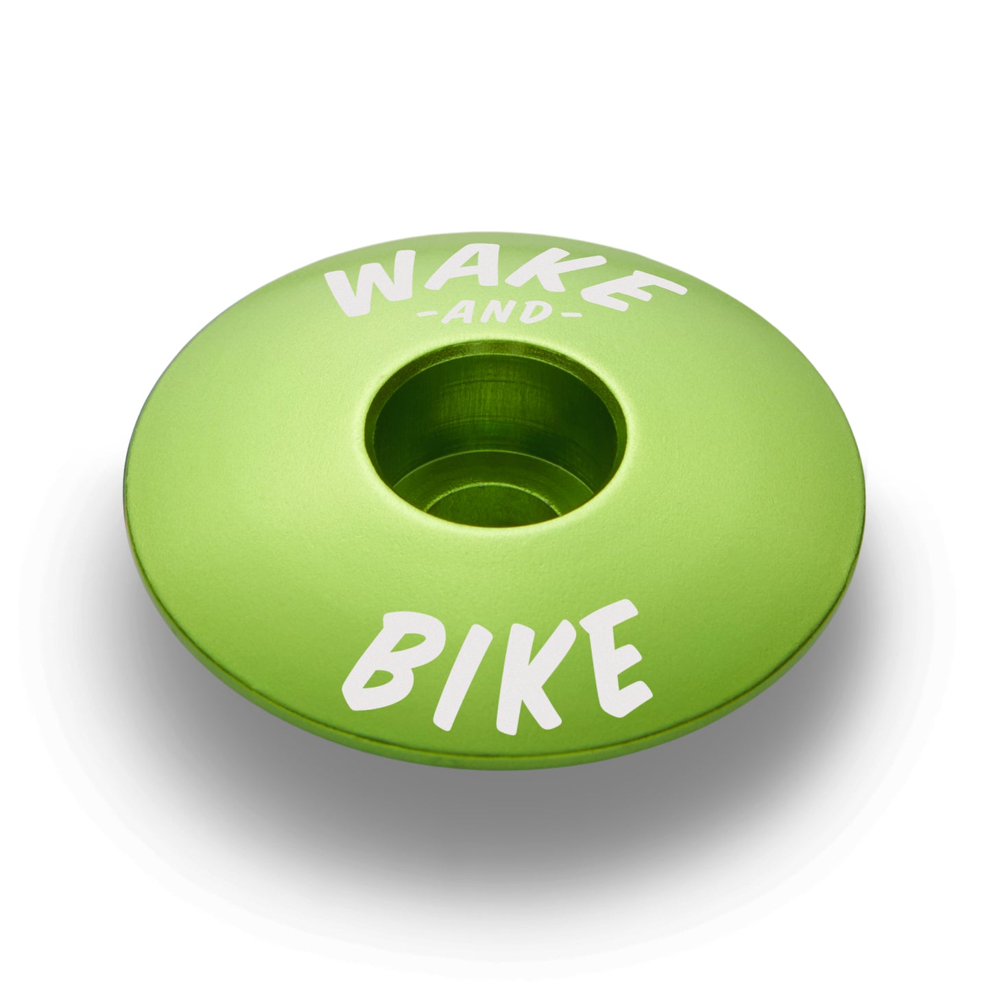 Lime green top cap perfect for customizing your bike and adding a personal touch.