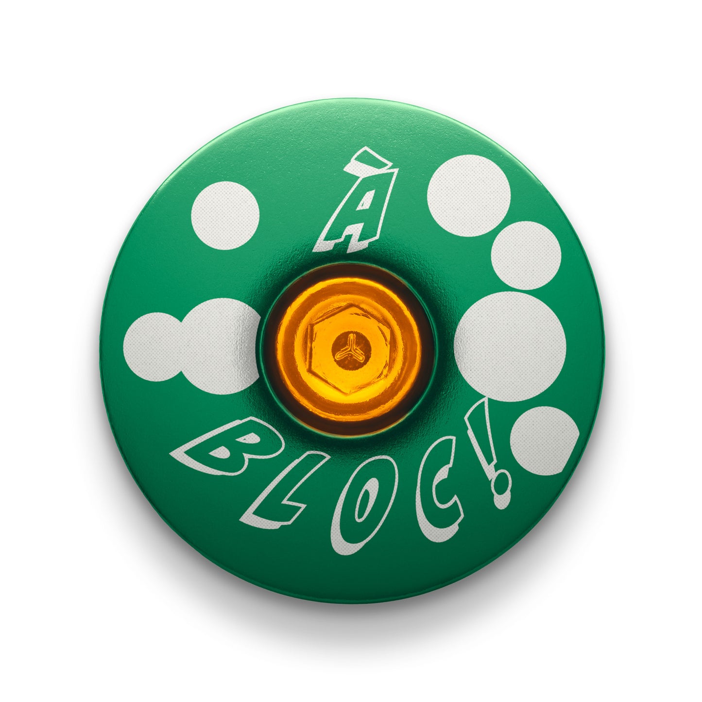 A custom bike headset cap with bolt, a perfect addition to your bike components.