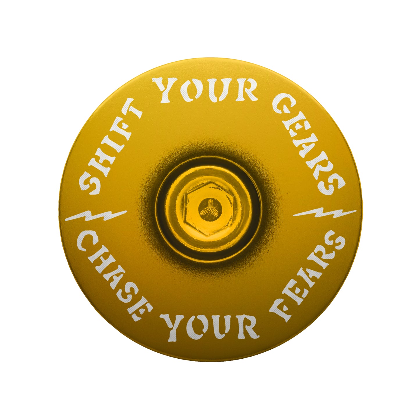 Chase Your Fears Go Fast Don't Die x Dispatch Custom Bicycle Headset Cap