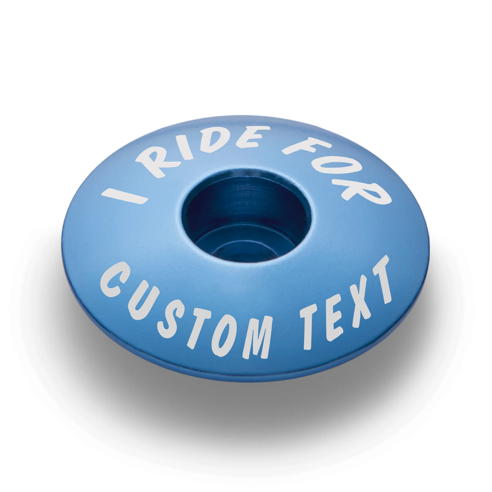 Blue bicycle headset top cover for a personal and stylish bike upgrade