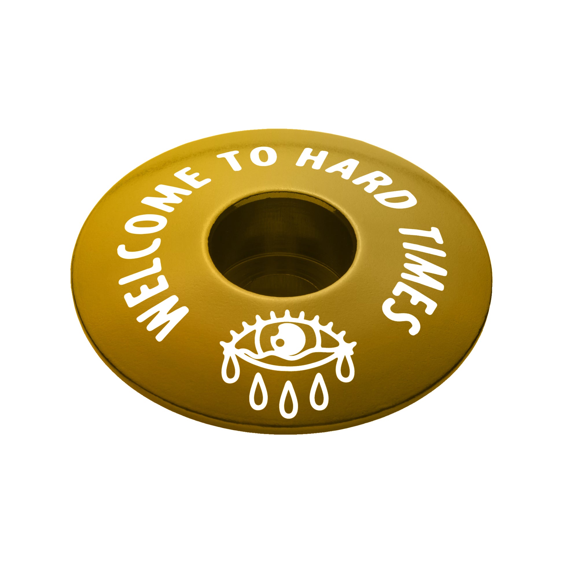 Custom bicycle headset cap designed to fit 1 1/8" steerer tubes adding a personalized touch to your bike stem cap.