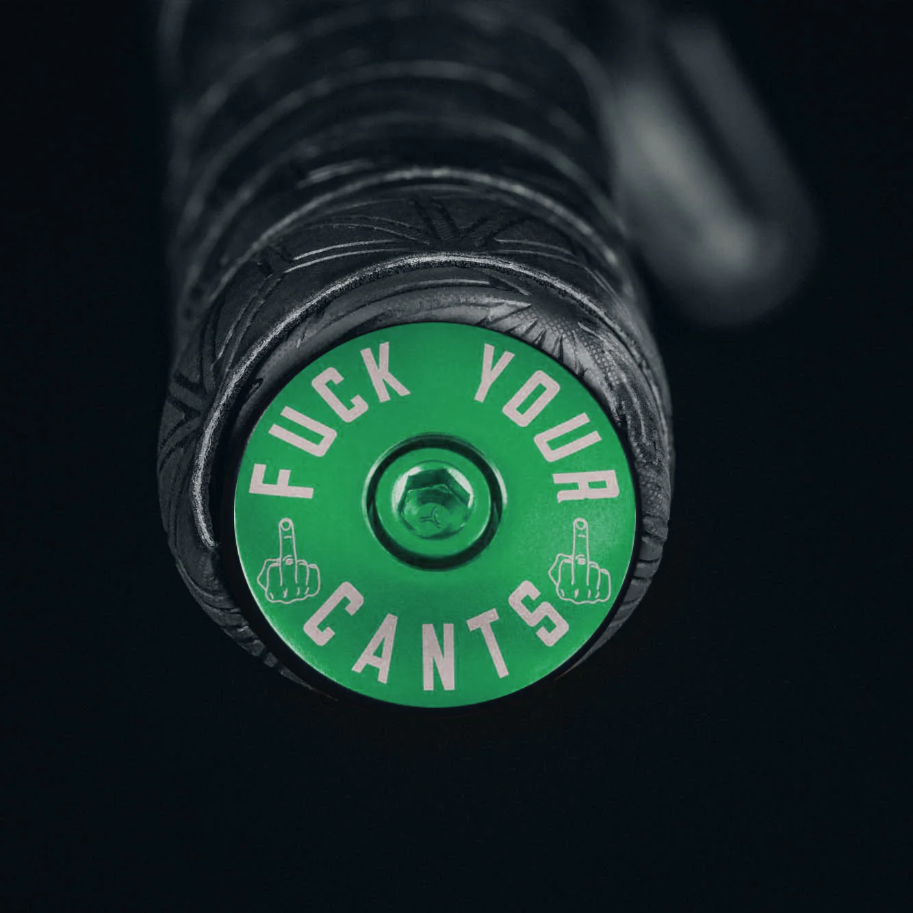 Dark green MTB bar end plugs for mountain and road bikes are durable and easy to install