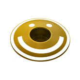 Gold bicycle equipment cap for a unique bike accent