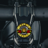 Guns & Roses Custom Bicycle Headset Cap -  Gold custom stem cap designed for cycling and lightweight durability.