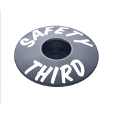Gray headset cap for a neutral and functional addition to your bike setup with a 1 1/8" fit.