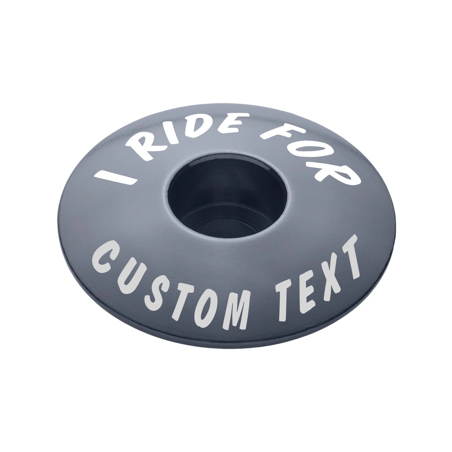 Gray headset top cap designed to upgrade and personalize your bicycle