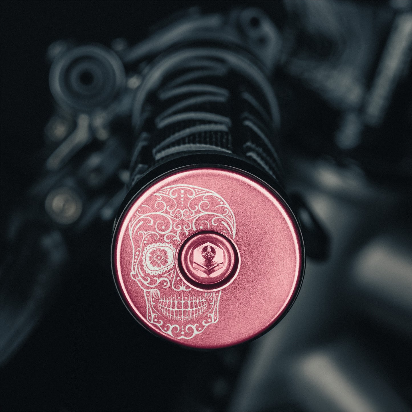 Pink bicycle bar end plugs perfect for road or mountain bike riders.