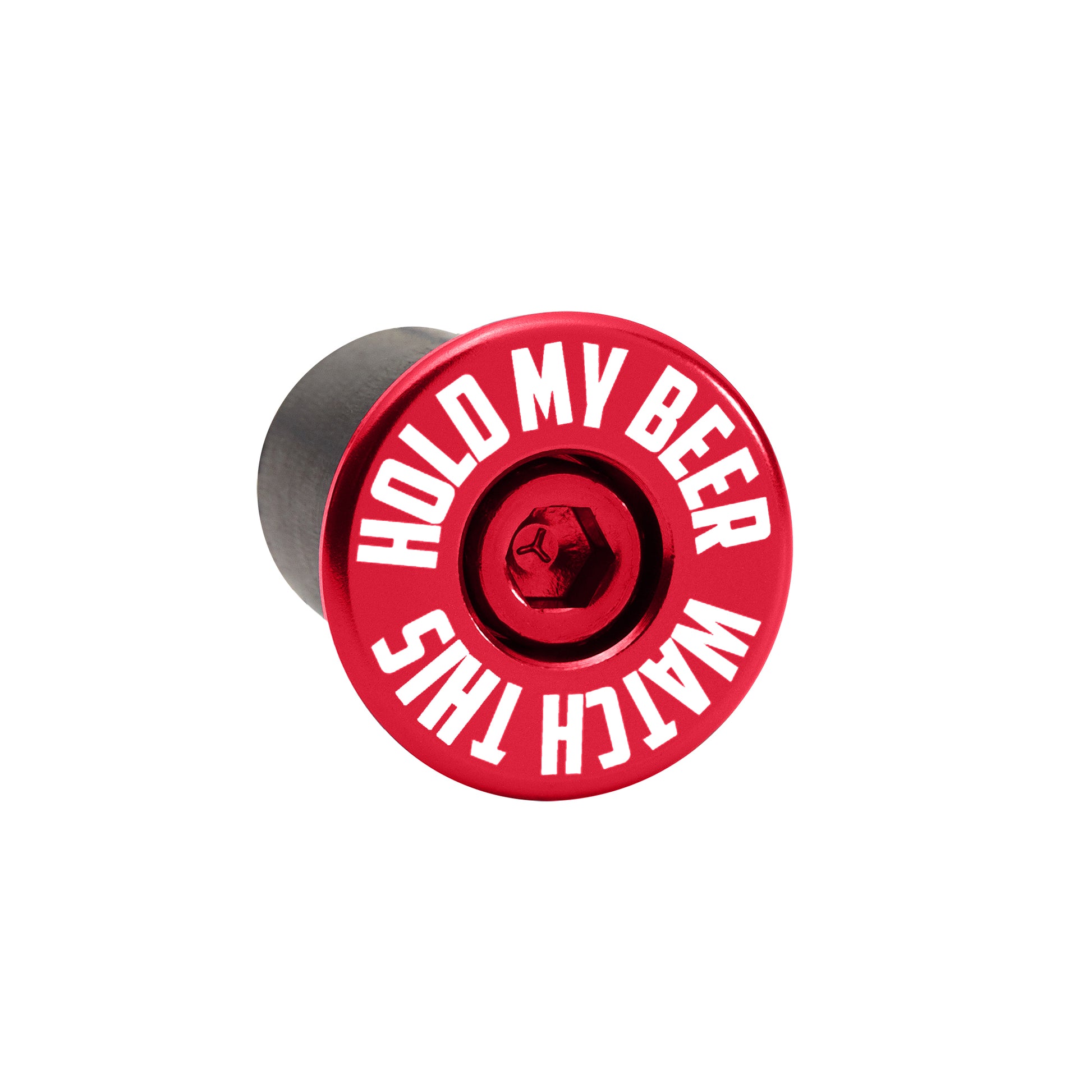 Red bike bar end plugs are ideal for mountain and road bikes