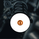Throwback White NO TEXT/IMAGE - bicycle bar end plugs with matching headset cap and bolts perfect for road or mountain bikes