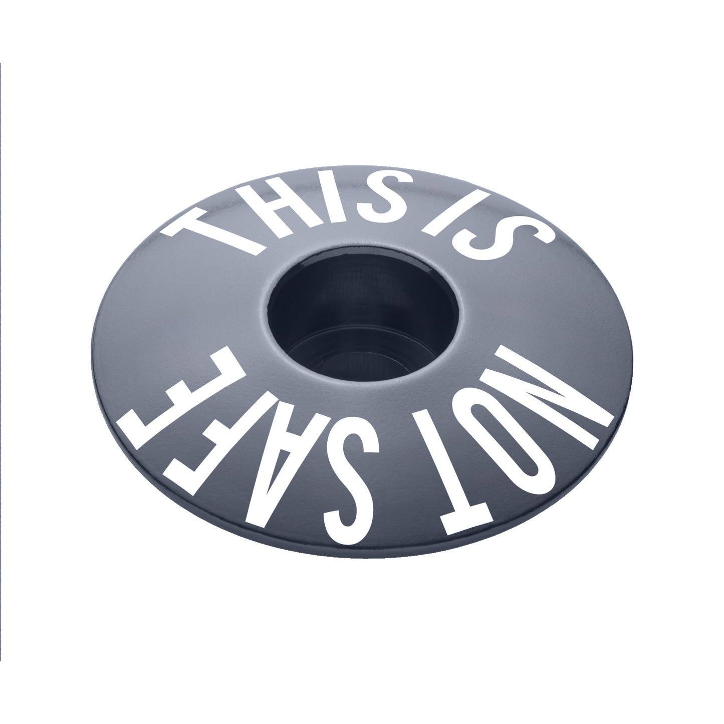 Gray bike headset cap for customizing your bike components.