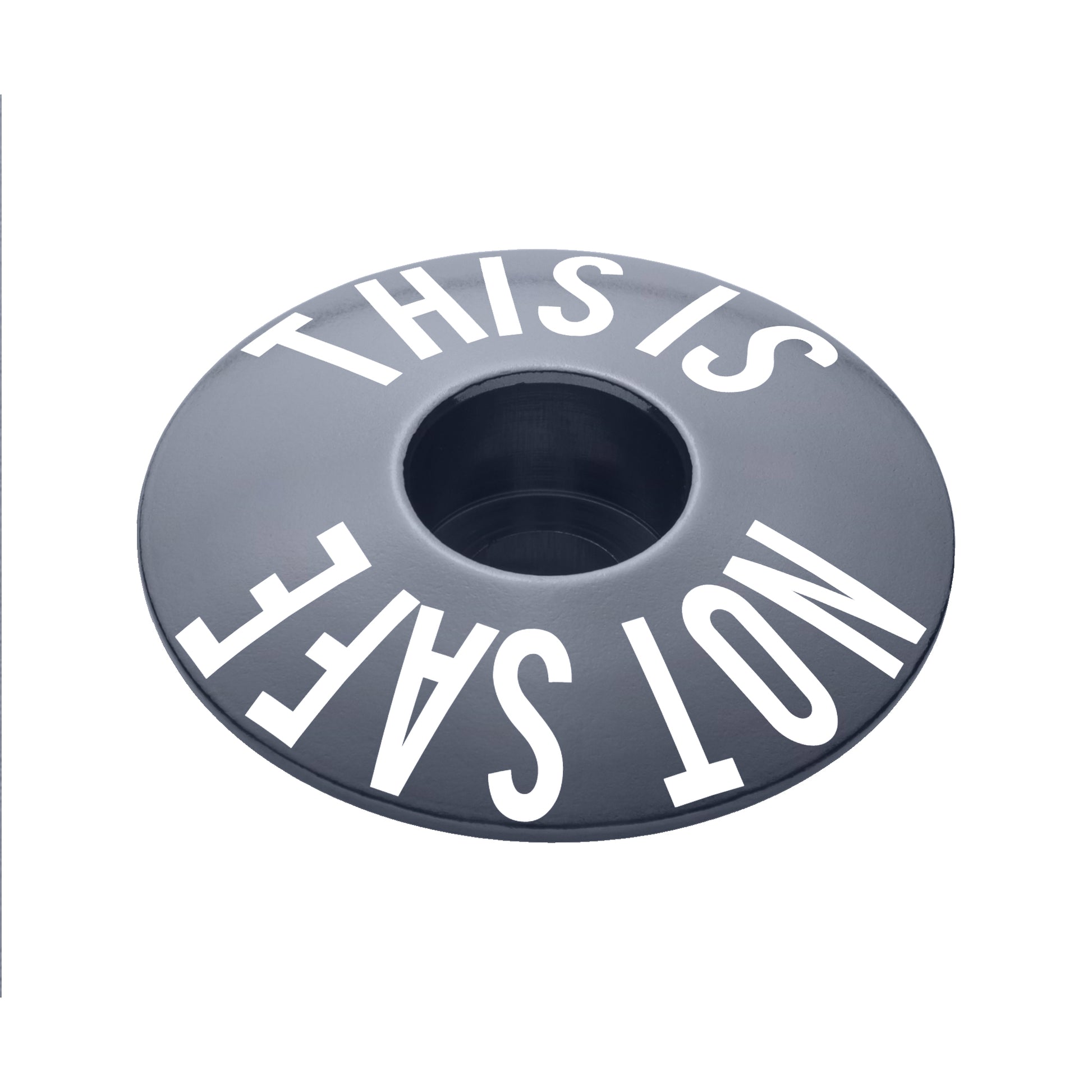 Gray bike headset cap for customizing your bike components.