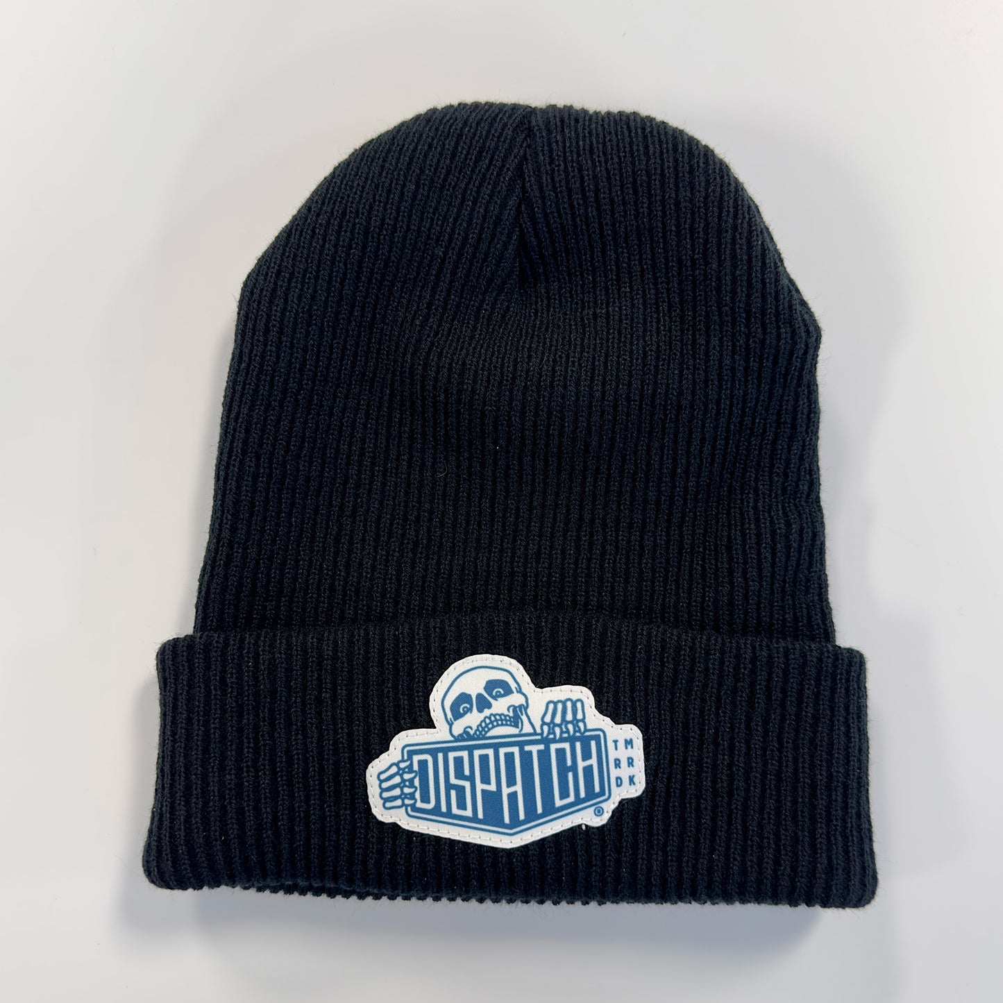 Black Beanie Hat with Dispatch Skeleton Logo