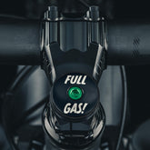 Black bicycle headset cap designed for 1 1/8" steerer tubes made from durable aluminum.