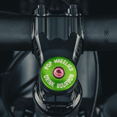 Pop Wheelies Drink Bourbon Bicycle Headset Cap for easy customization and lightweight design.