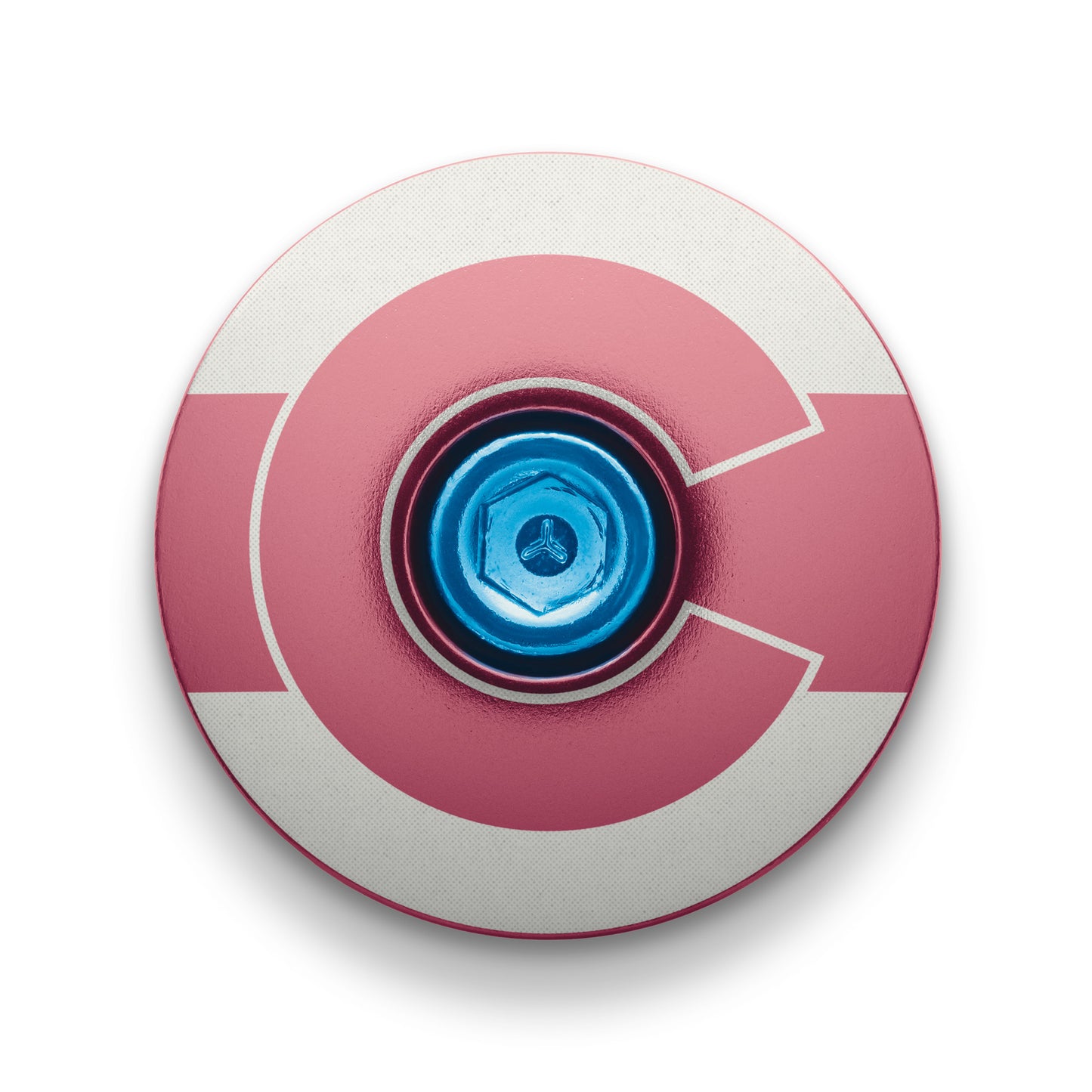 Pink Colorado flag stem cap for road and mountain bikes