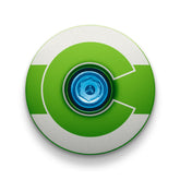 Lime green bike headset top cap showcasing Colorado pride