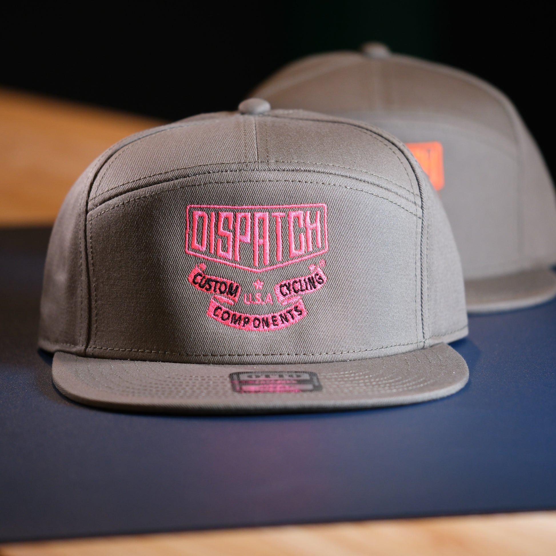 Dispatch Badge Embroidered Custom 7 Panel Hat with Dispatch Badge Logo