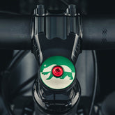 California Republic -  Dark green bike headset top cover featuring a California-themed custom stem cap design.