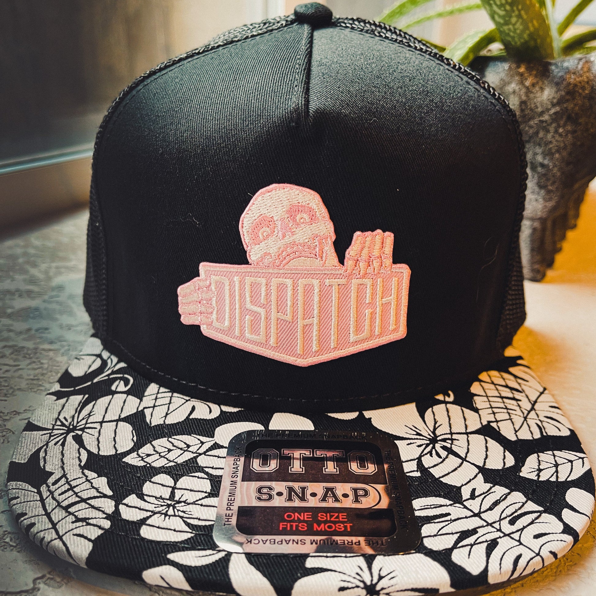 Dispatch Skalli Skeleton Mascot Logo 5 panel Hat for Bicycle Lover