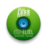 Lime green bicycle stem cap adds a bold touch to your gravel bike setup.