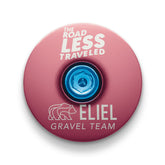 Pink stem topcap, a stylish option to complement your bike headset on any ride.