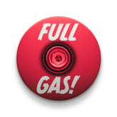 Red bike stem cap for easy customization and a refreshed bicycle look.