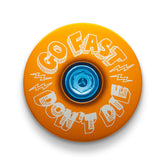Gold custom bicycle top cap accessory showcasing bold design and functionality for every ride.