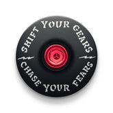 Custom Bicycle Headset Cap -  Black bike headset cap for 1 1/8" steerer tubes.