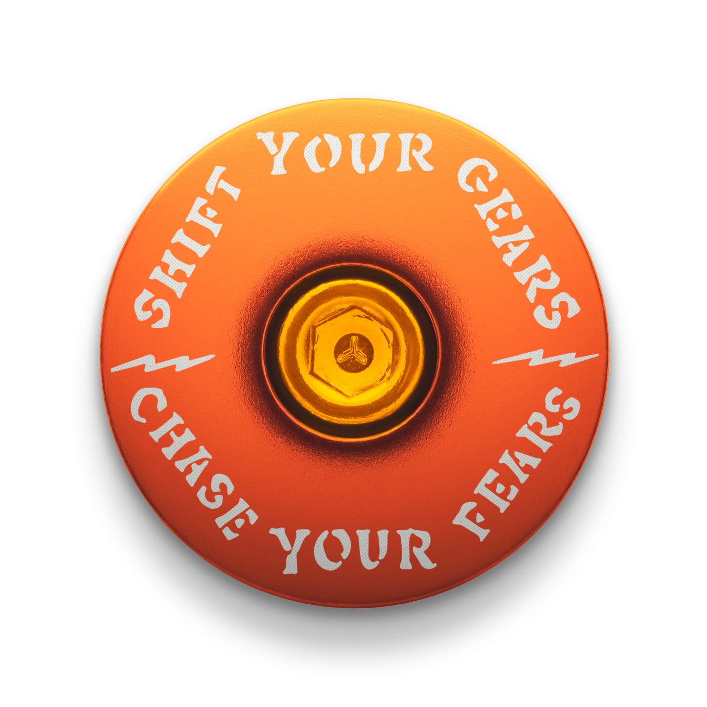 Chase Your Fears Go Fast Don't Die x Dispatch Custom Bicycle Headset Cap