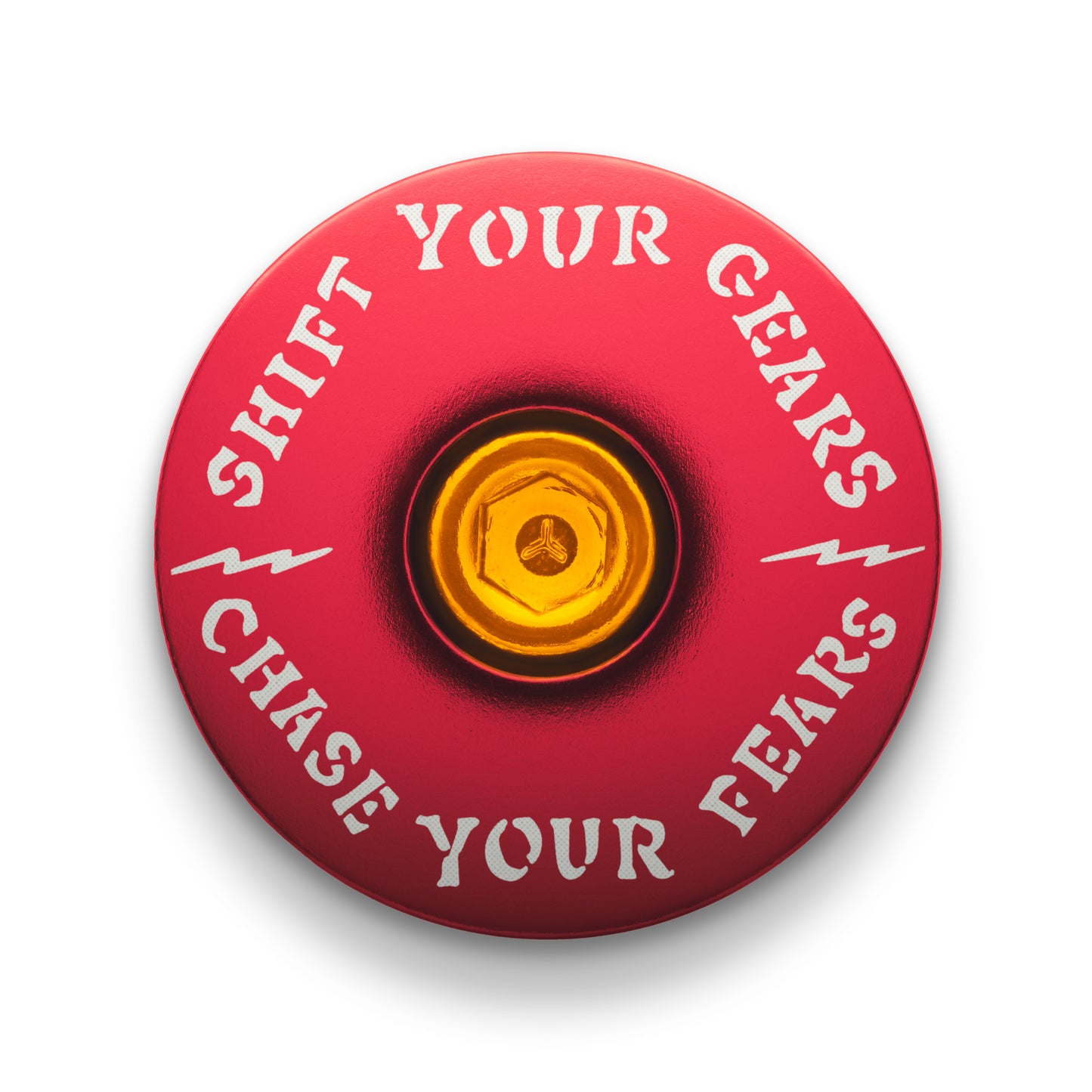 Chase Your Fears Go Fast Don't Die x Dispatch Custom Bicycle Headset Cap