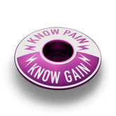 Purple Know Pain Know Gain bike headset cap, built for those who push beyond their limits.