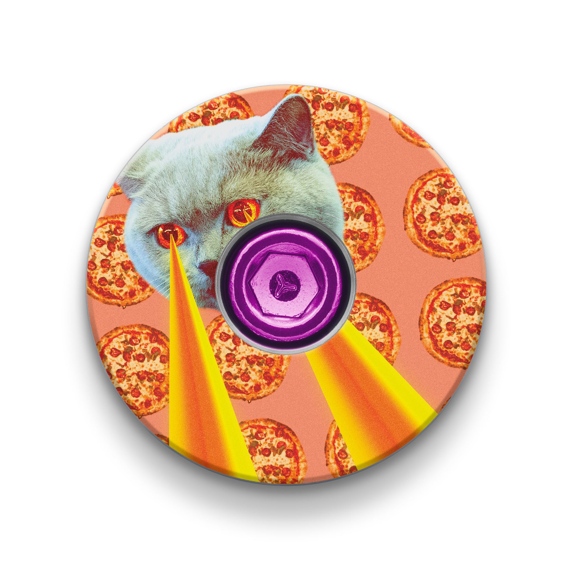 Feline Fine Cat Pie in the Sky Custom Bicycle Headset Top Cap