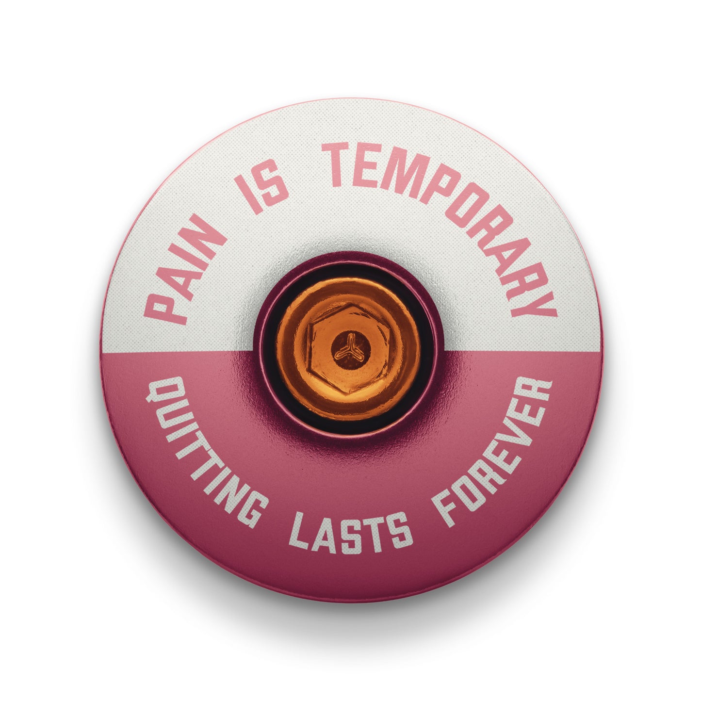 Pain is Temporary - Quitting Lasts Forever Bicycle Headset Cap