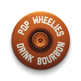 Brown bicycle headset cap is ideal for customizing mountain and road bikes.