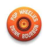 Orange bike top cap designed for a vibrant and personal touch to your cycling setup.