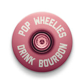 Pink bike stem top cap to customize your ride with durable and stylish bike components.