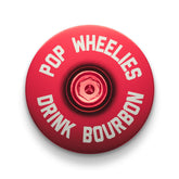 The red bike stem cap adds a bold touch to your ride while fitting 1 1/8-inch steerer tubes.
