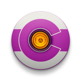 Purple bike stem cap highlighting a Colorado flag design