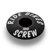 Black bicycle headset cap for 1 1/8" steerer tube fits perfectly with any custom bike setup.