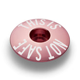 Pink stem top cap for a personalized touch to your bicycle.