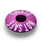 Purple bike headset top cover made for cycling customization.